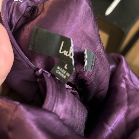 Enchant My Love Dark Purple V-Neck Long Sleeve Maxi Dress - Picture 5 of 6